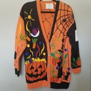 🎃 Vintage Halloween Cardigan